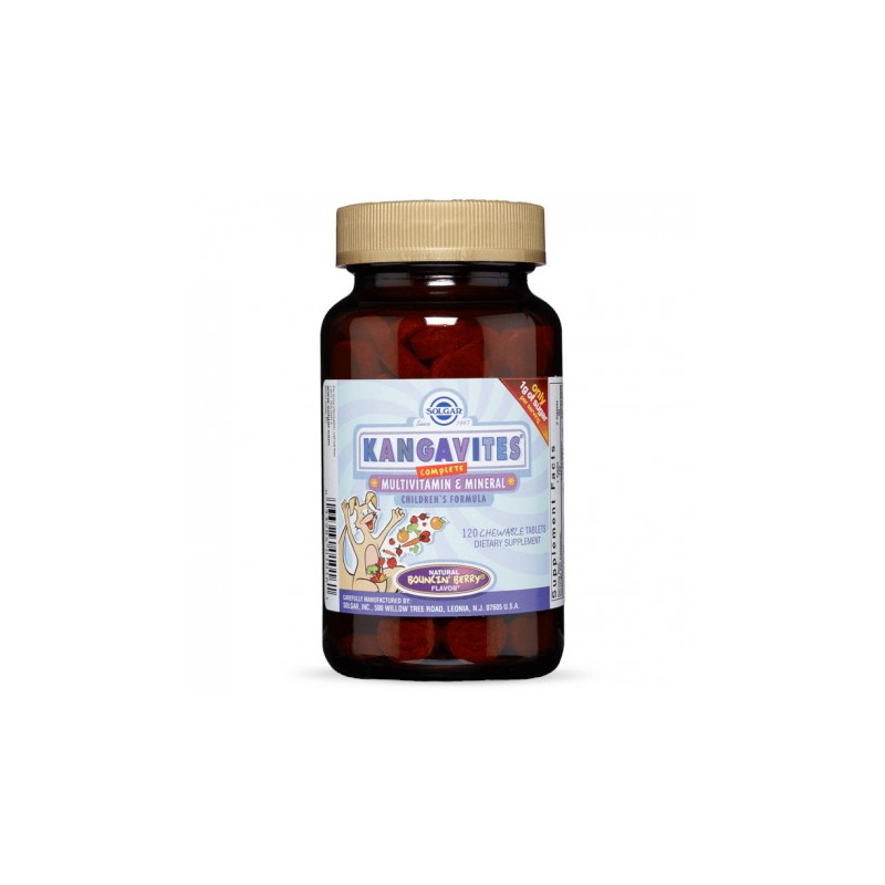 SOLGAR Kangavites Multivitamin & Mineral - Witaminy i minerały do ssania (120 tabl.)