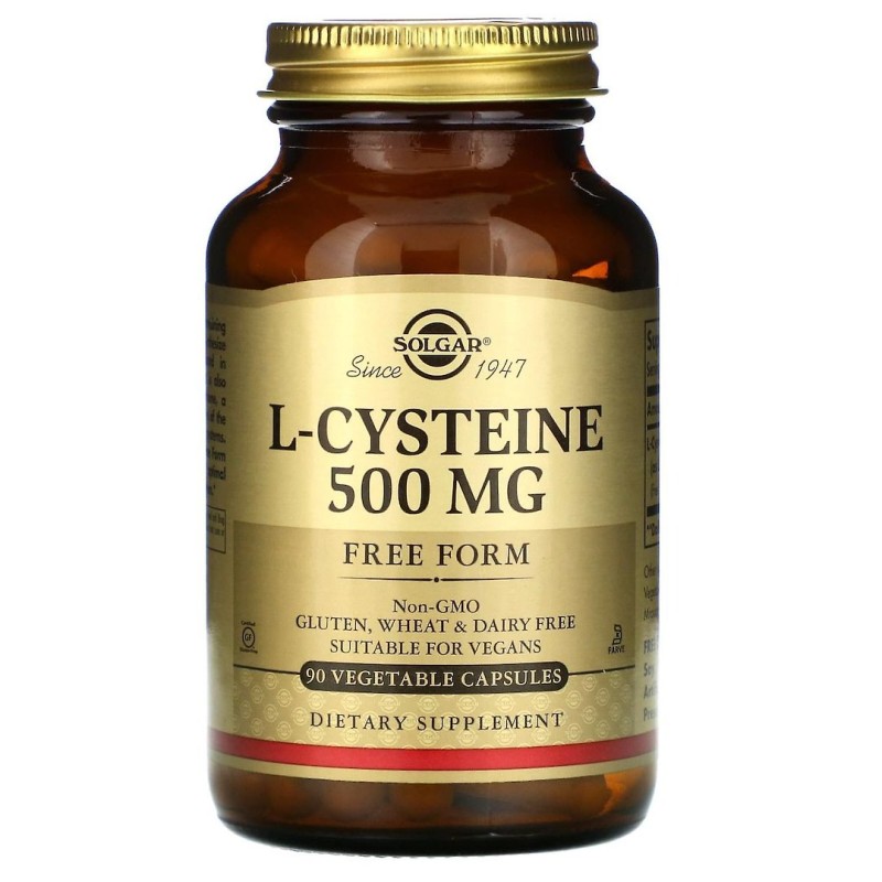 SOLGAR L-Cysteine - L-cysteina 500 mg (90 kaps.)