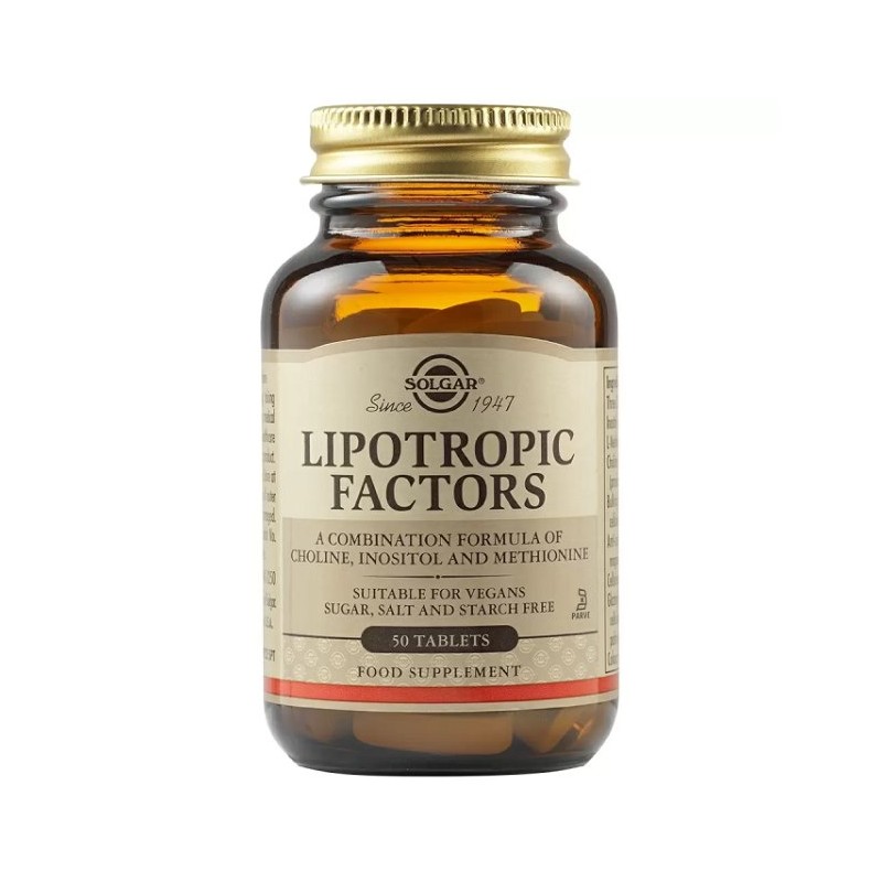 SOLGAR Lipotropic Factors - Czynniki lipotropowe (50 tabl.)