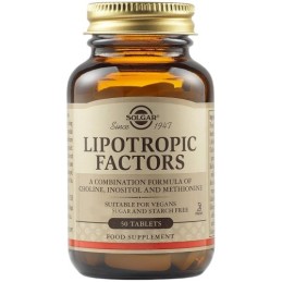 SOLGAR Lipotropic Factors - Czynniki lipotropowe (50 tabl.)