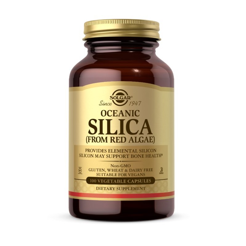 SOLGAR Oceanic Silica from Red Algae - Krzem oceaniczny z Alg czerwonych (100 kaps.)