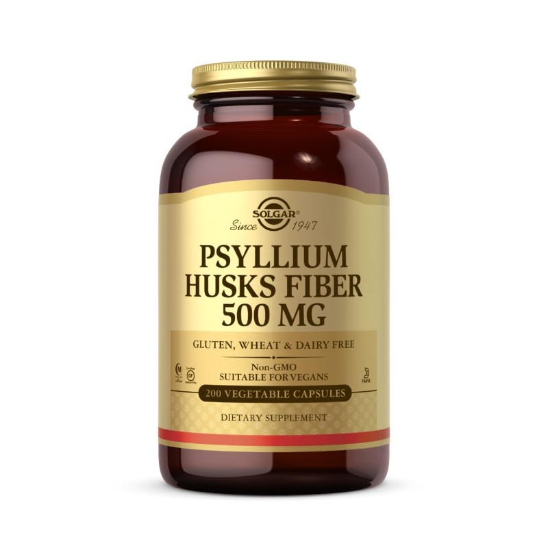 SOLGAR Psyllium Husks Fibre 500 mg - Błonnik (200 kaps.)