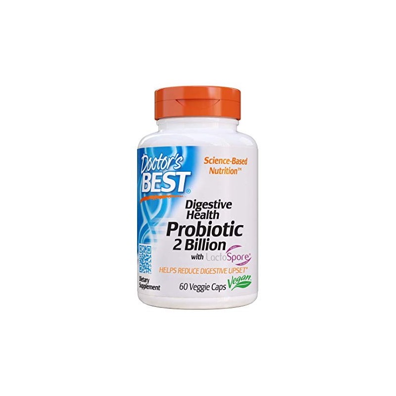 DOCTOR'S BEST Digestive Health Probiotic with LactoSpore - Probiotyk 2 miliardy CFU (60 kaps.)