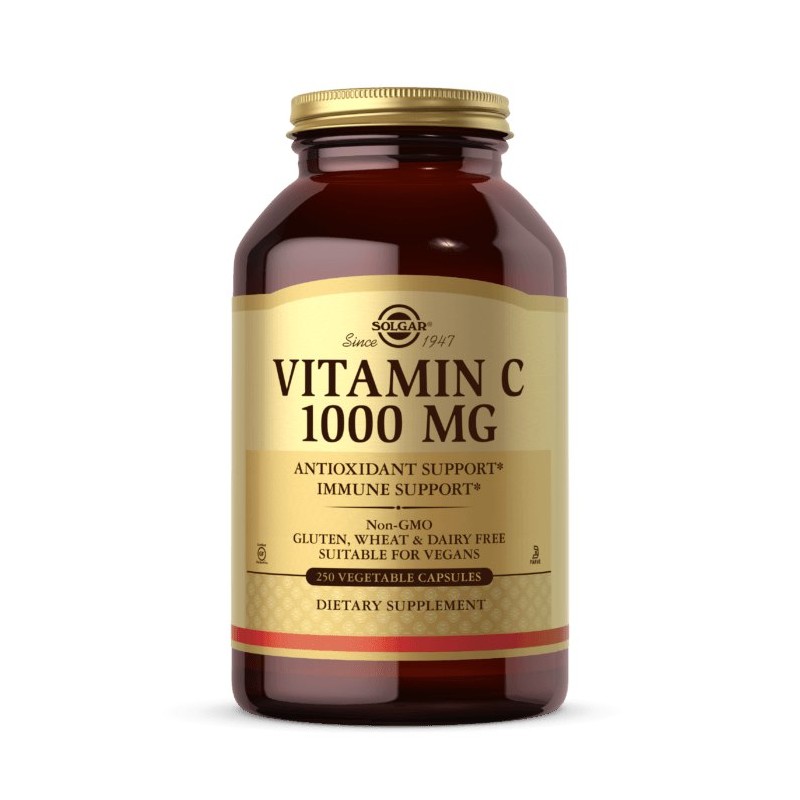 SOLGAR Vitamin C - Witamina C 1000 mg (250 kaps.)