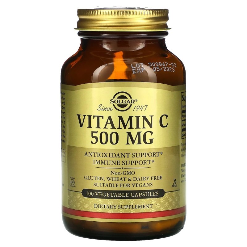 SOLGAR Vitamin C - Witamina C  500 mg (100 kaps.)