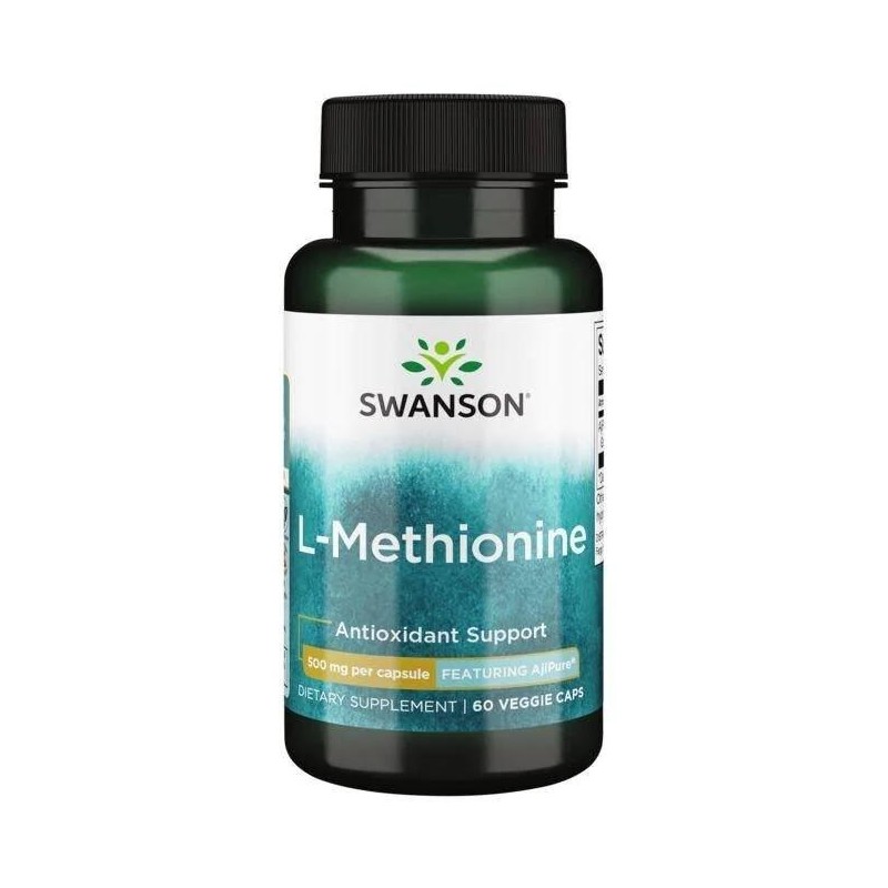SWANSON AjiPure L-metionina 500 mg (60 kaps.)