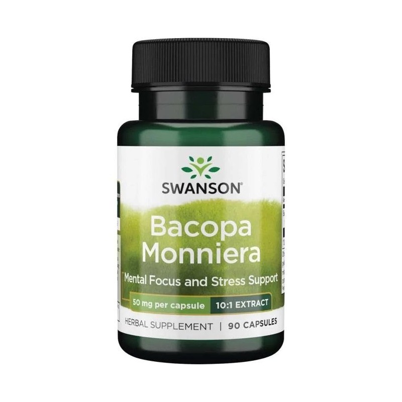 SWANSON Bacopa Monniera 50 mg - ekstrakt 10:1 (90 kaps.)