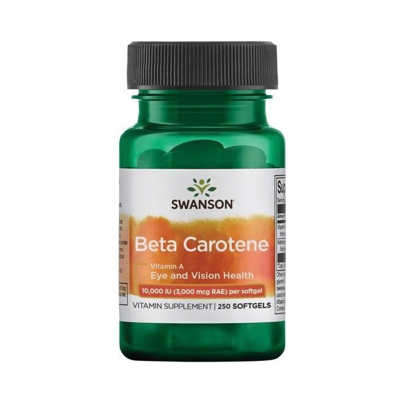 SWANSON Beta Carotene 10.000IU - Beta Karoten (250 kaps.)