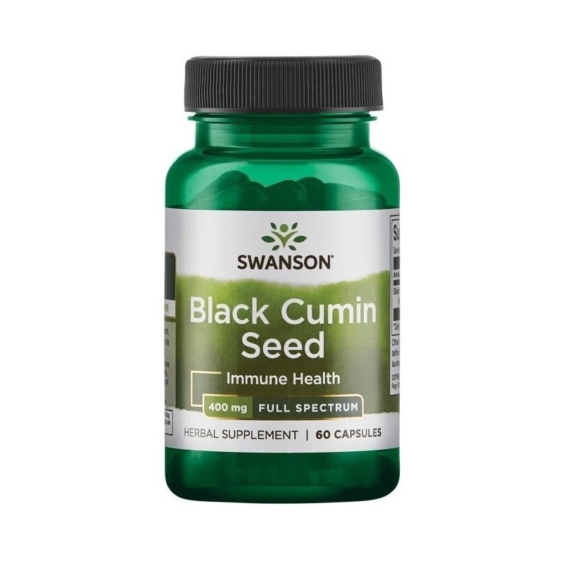 SWANSON Black Cumin Seed - Nasiona czarnego kminu 400 mg (60 kaps.)