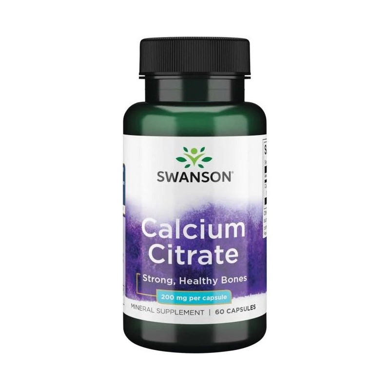 SWANSON Calcium Citrate 200 mg (60 kaps.)