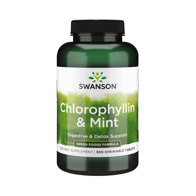 SWANSON Chlorophyllin & Mint (500 tabl.)