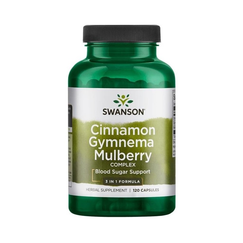 SWANSON Cinnamon Gymnema Mulberry Complex (120 kaps.)