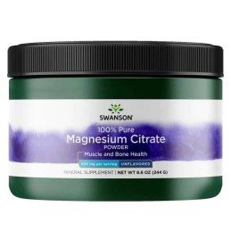 SWANSON Cytrynian magnezu - 100% czystości (244 g)