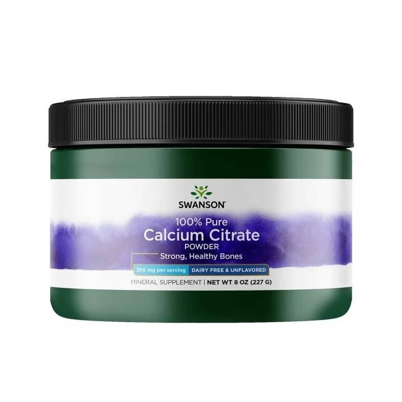 SWANSON Cytrynian wapnia - 100% czystości (227 g)