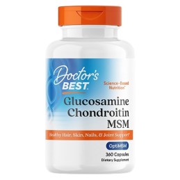 DOCTOR'S BEST Glukozamina + Chondroityna + MSM (360 kaps.)