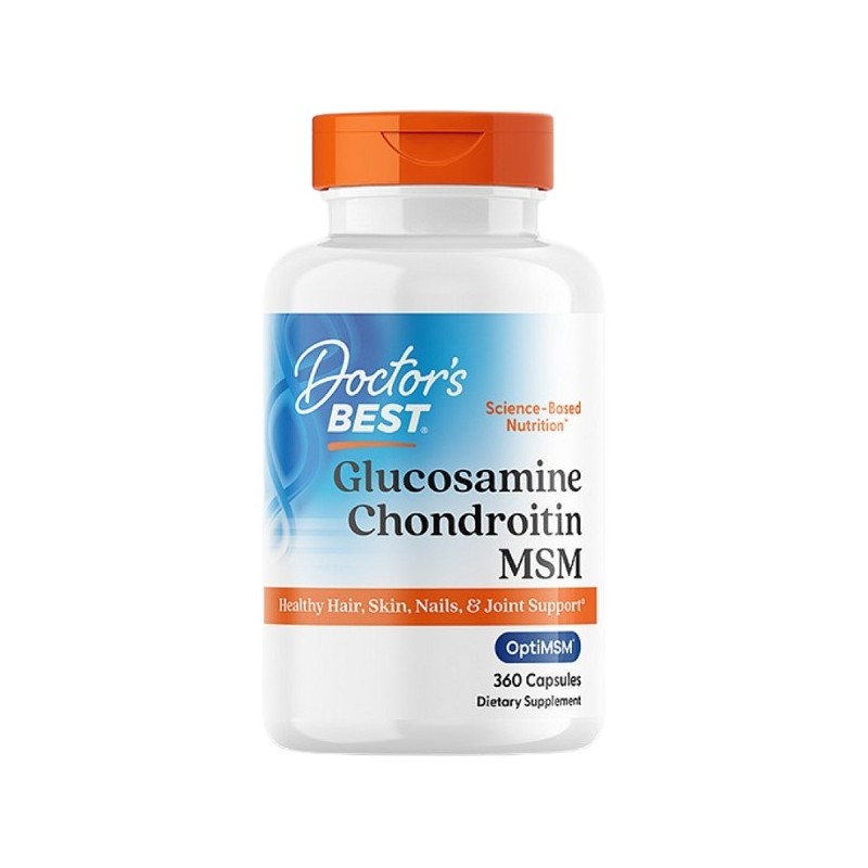 DOCTOR'S BEST Glukozamina + Chondroityna + MSM (360 kaps.)