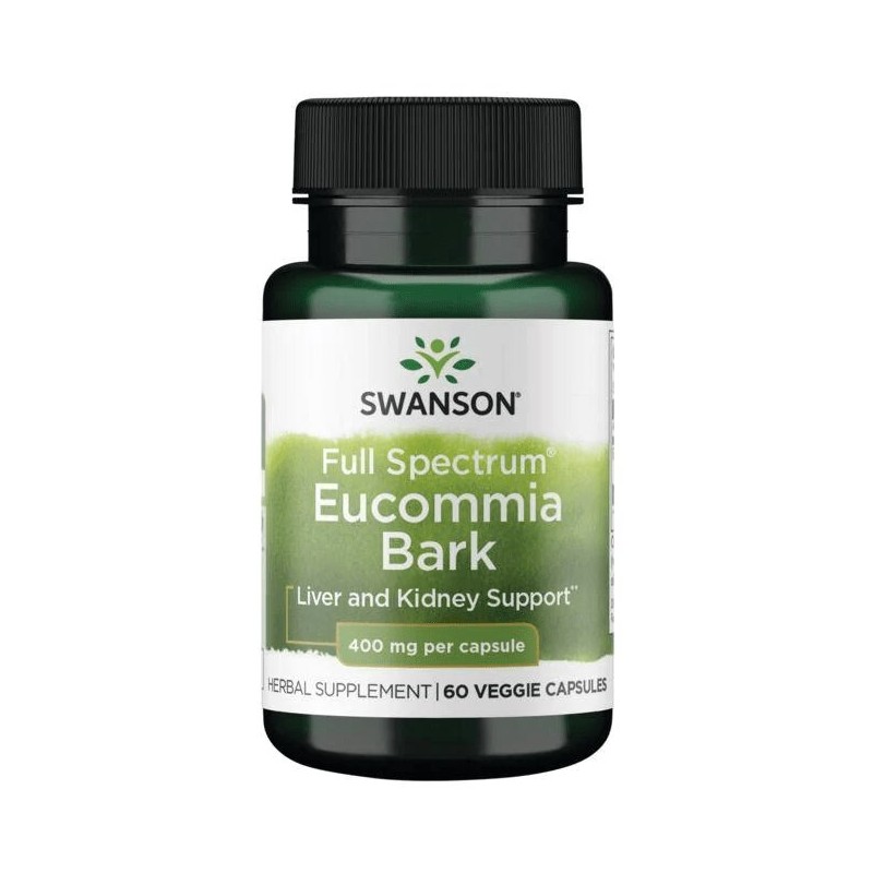 SWANSON Full Spectrum Eucommia Bark 400 mg (60 kaps.)