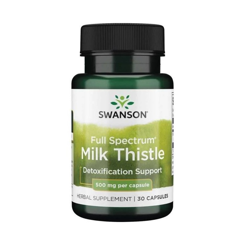 SWANSON Full Spectrum Milk Thistle 500 mg - Ostropest (30 kaps.)