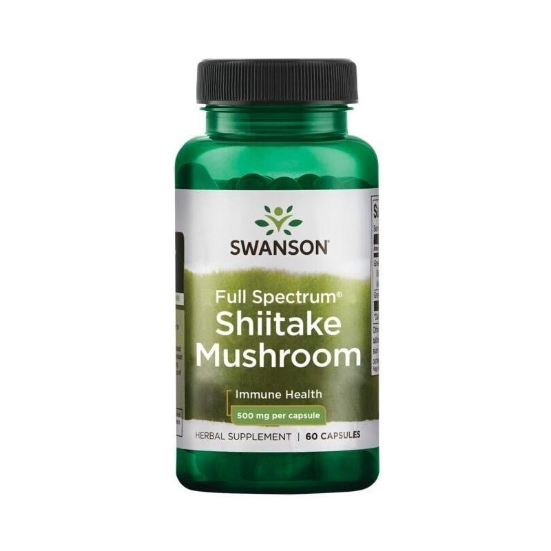 SWANSON Full Spectrum Shiitake Mushroom 500 mg (60 kaps.)