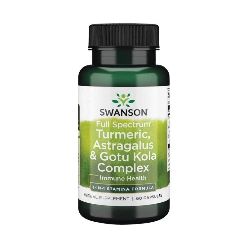SWANSON Full Spectrum Turmeric Astragalus & Gotu Kola Complex (60 kaps.)