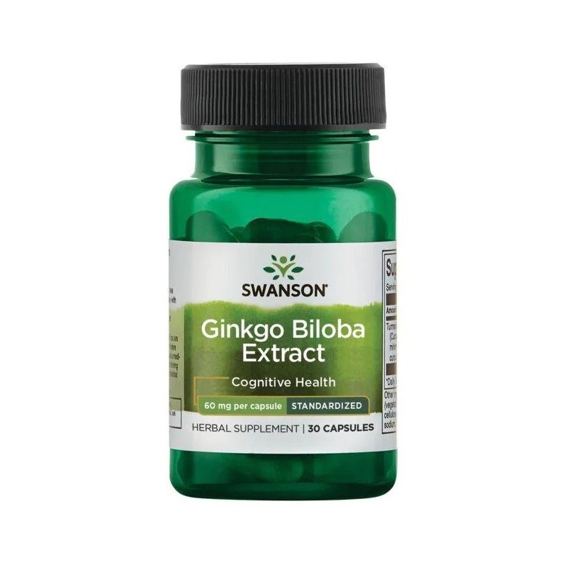 SWANSON Ginkgo Biloba Extract 60 mg (30 kaps.)