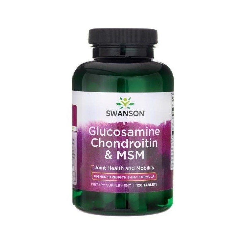 SWANSON Glukozamina/Chondroityna/MSM 500/400/200 mg (120 tabl.)