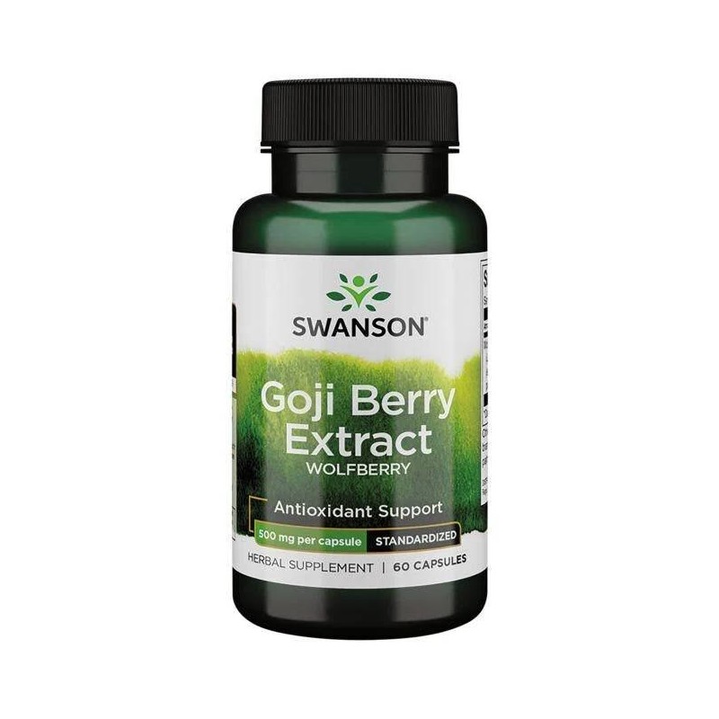 SWANSON Goji extract 500 mg - Ekstrakt z owoców goji (60 kaps.)