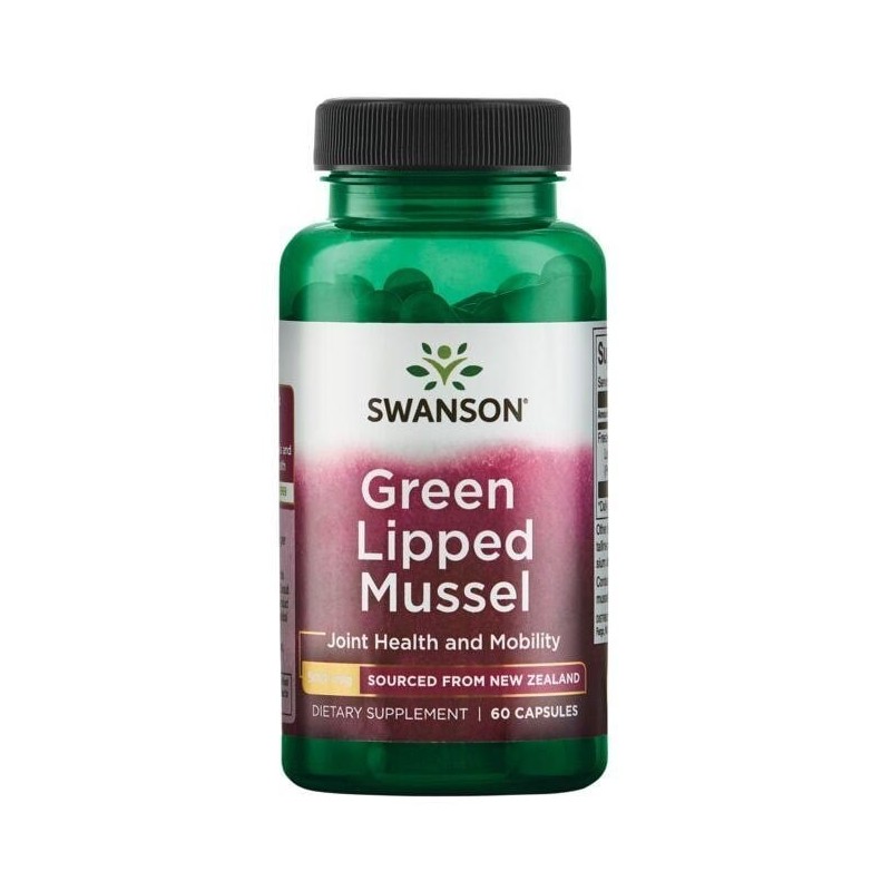 SWANSON Green Lipped Mussel - Małża zielona - Omułek zielonowargowy 500 mg (60 kaps.)