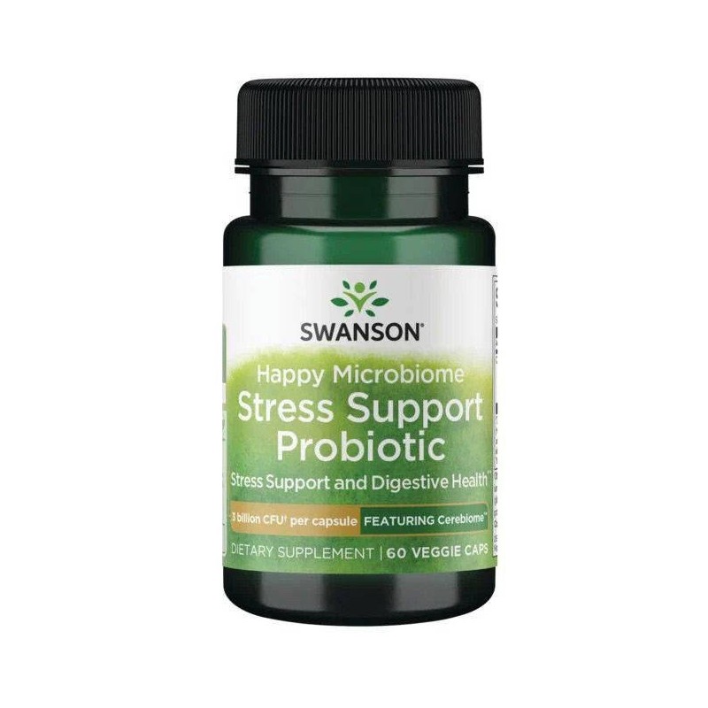 SWANSON Happy Microbiome Stress Support Prob. (60 kaps.)
