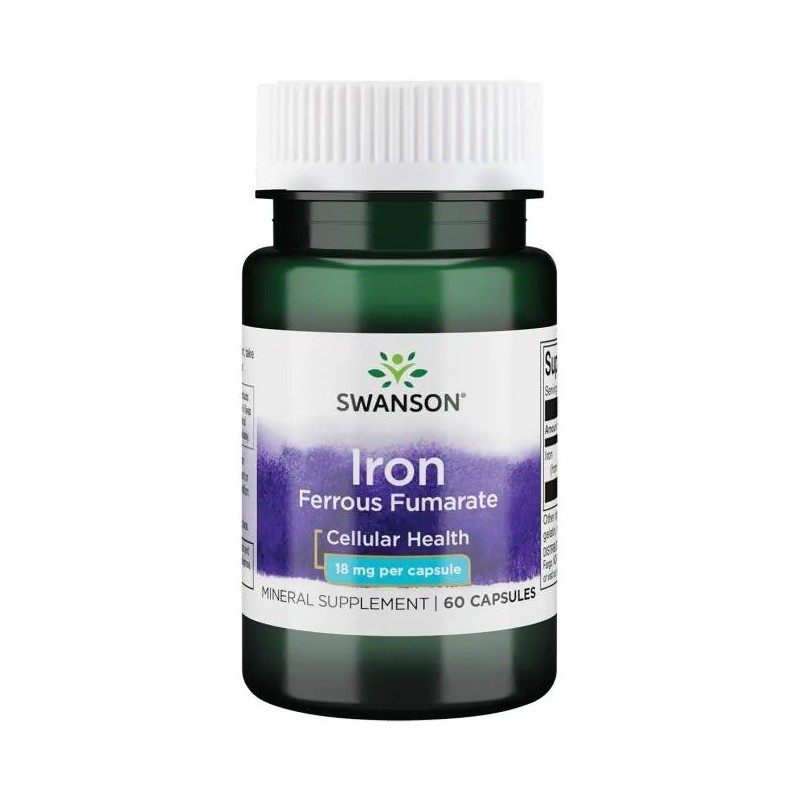 SWANSON Iron Ferrous Fumarate 18 mg (60 kaps.)