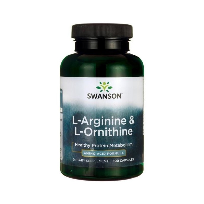 SWANSON L-Arginina & L-Ornityna (100 kaps.)