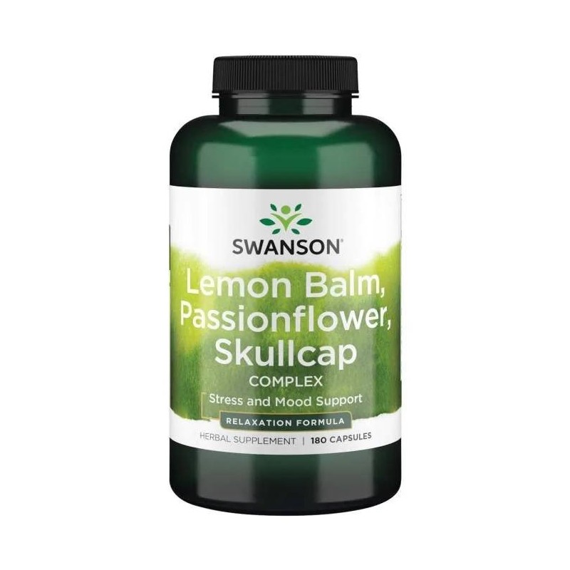 SWANSON Lemon Balm, Passionflower & Skullcap complex (180 kaps.)