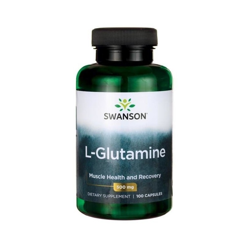 SWANSON L-glutamina 500 mg (100 kaps.)