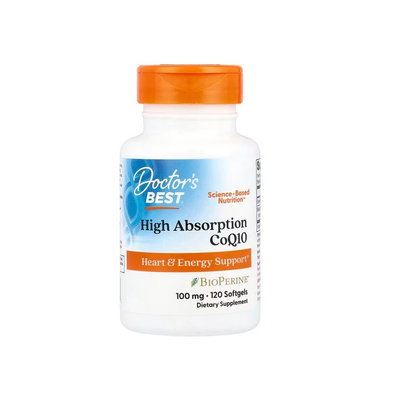DOCTOR'S BEST Koenzym Q10 100 mg i Piperyna BioPerine (120 kaps.)