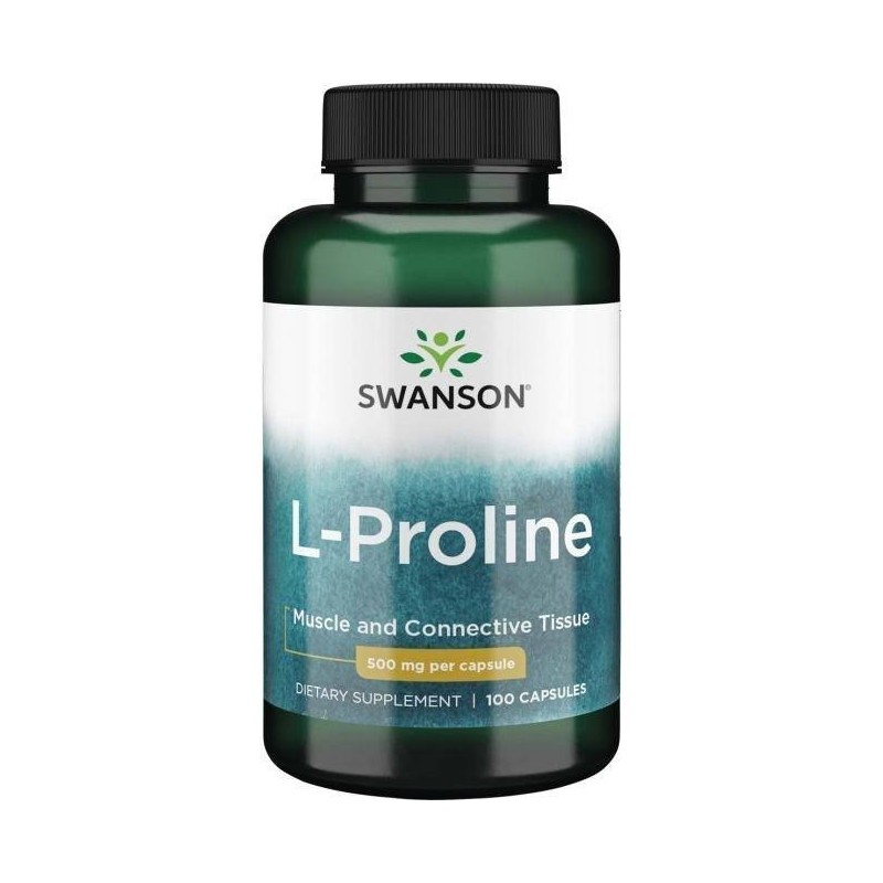 SWANSON L-Prolina 500 mg (100 kaps.)