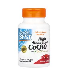 DOCTOR'S BEST Koenzym Q10 100 mg i Piperyna BioPerine (60 kaps.)