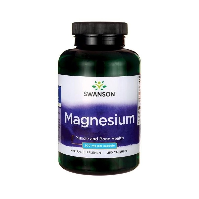 SWANSON Magnesium 200 mg (250 kaps.)