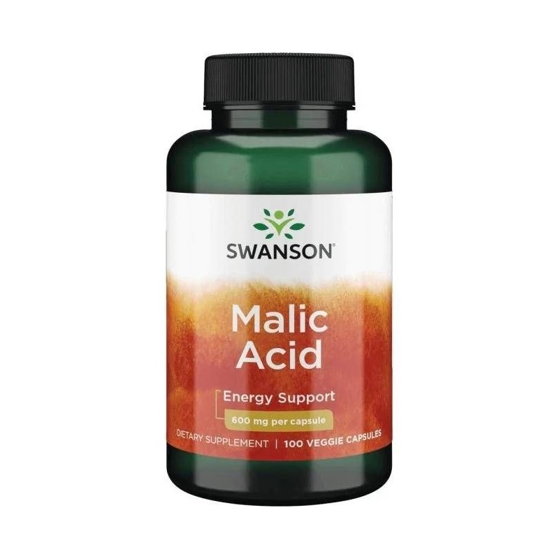 SWANSON Malic Acid - Kwas jabłkowy (100 kaps.)