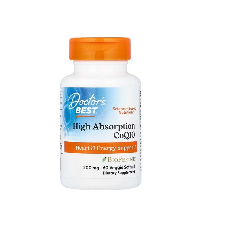 DOCTOR'S BEST Koenzym Q10 200 mg i Piperyna BioPerine - Vegetarian (60 kaps.)
