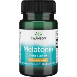 SWANSON Melatonina 500 mcg (60 kaps.)