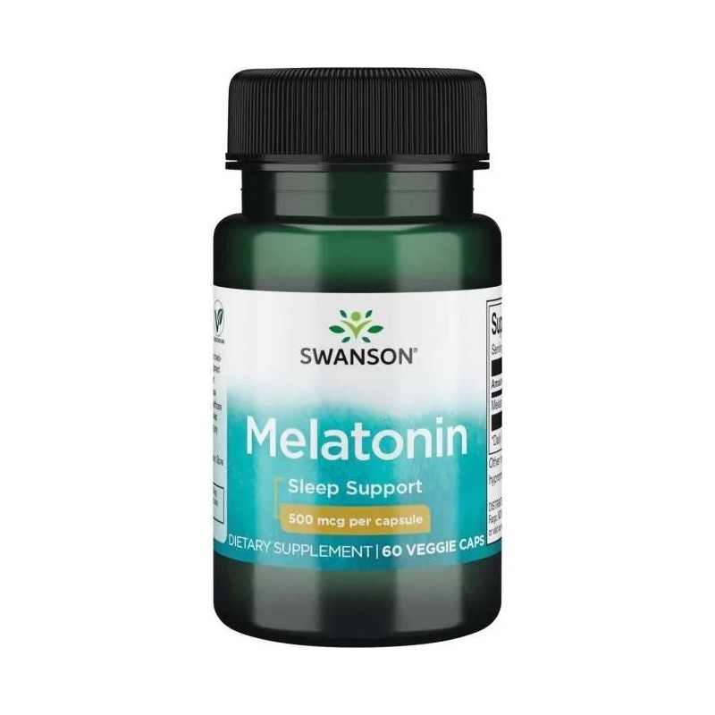 SWANSON Melatonina 500 mcg (60 kaps.)