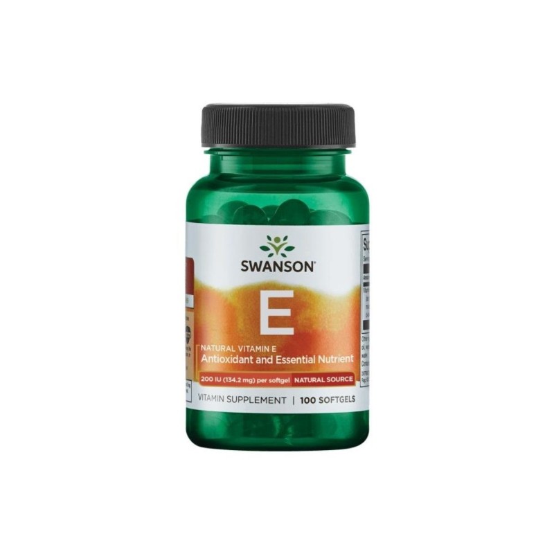 SWANSON Natural Vitamin E - Witamina E 200 IU (100 kaps.)