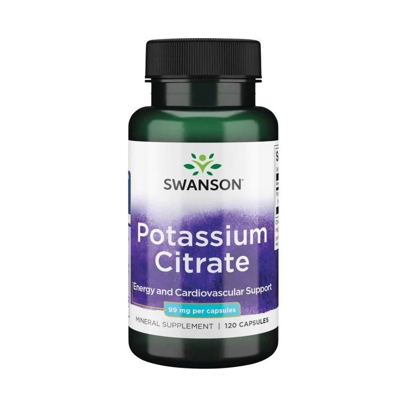 SWANSON Potassium Citrate - Cytrynian Potasu 99 mg (120 kaps.)
