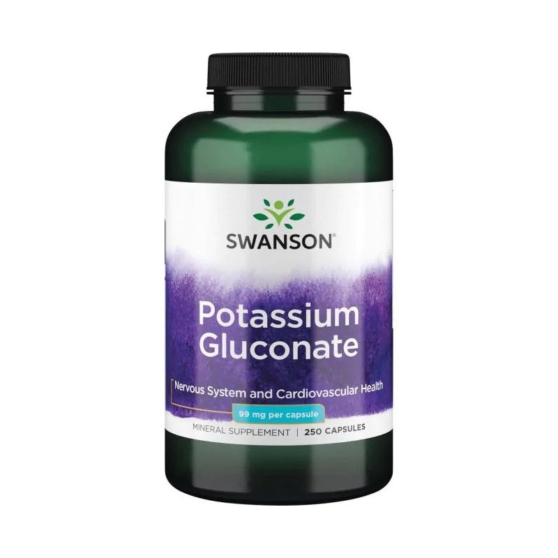SWANSON Potassium Gluconate - Glukonian Potasu 99 mg (250 kaps.)