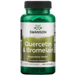 SWANSON Quarcetin & Bromelain - Kwercetyna + Bromelina (100 kaps.)