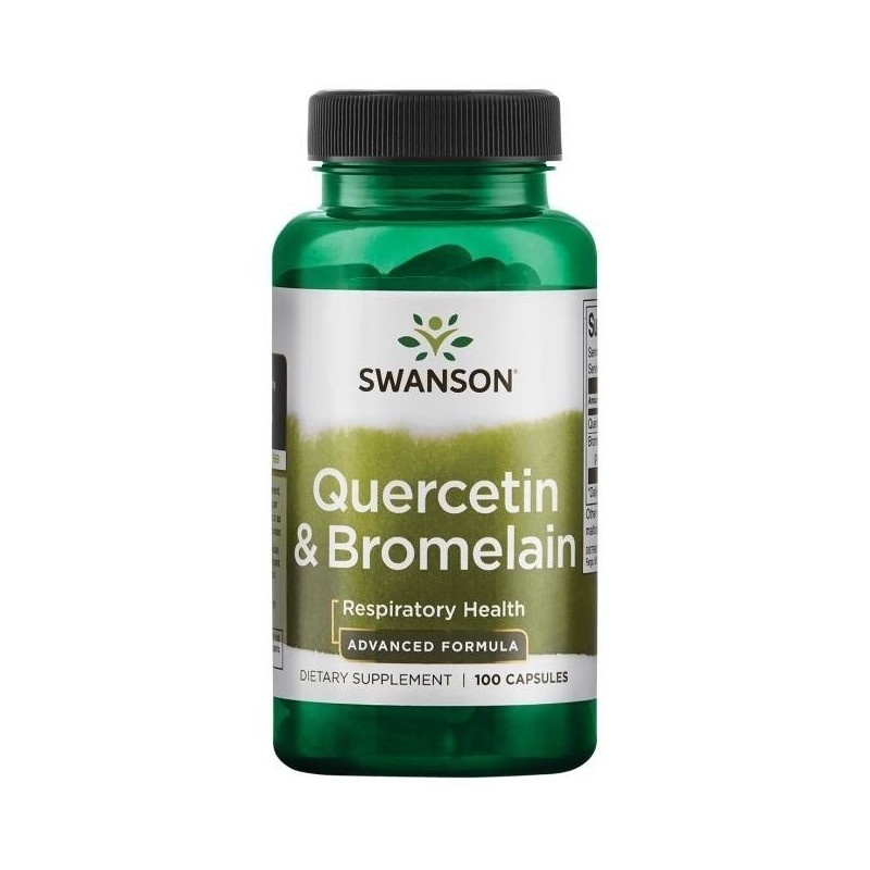 SWANSON Quarcetin & Bromelain - Kwercetyna + Bromelina (100 kaps.)