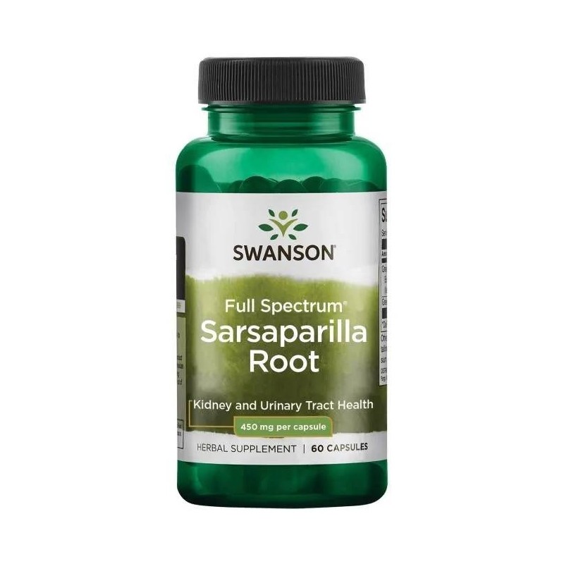 SWANSON Sarsaparilla - Kolcorośl 450 mg (60 kaps.)
