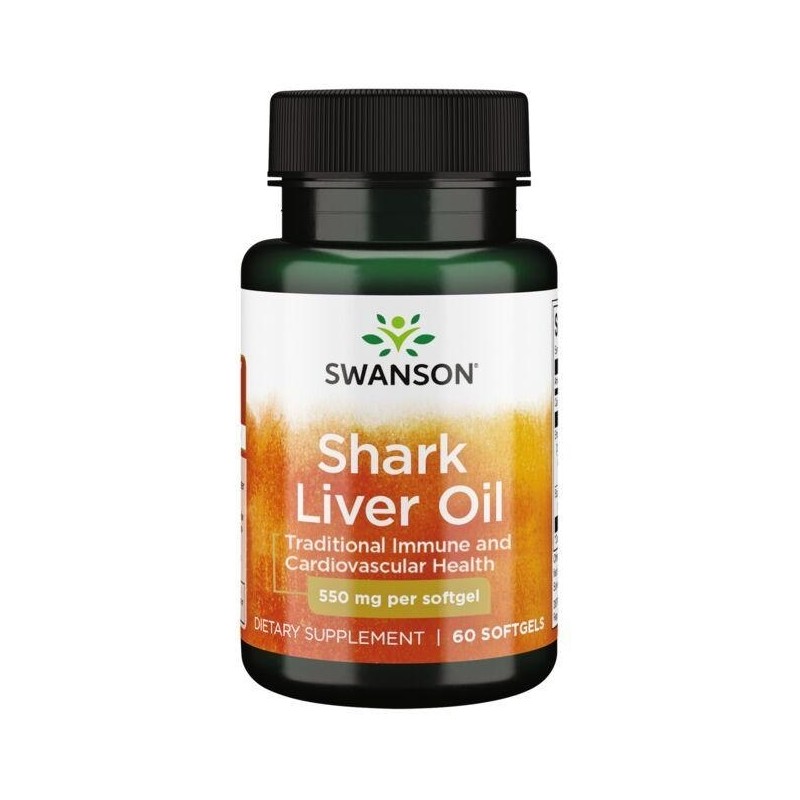 SWANSON Shark Liver Oil 550 mg (60 kaps.)