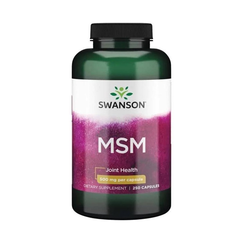 SWANSON Siarka MSM - Metylosulfonylometan 500 mg (250 kaps.)
