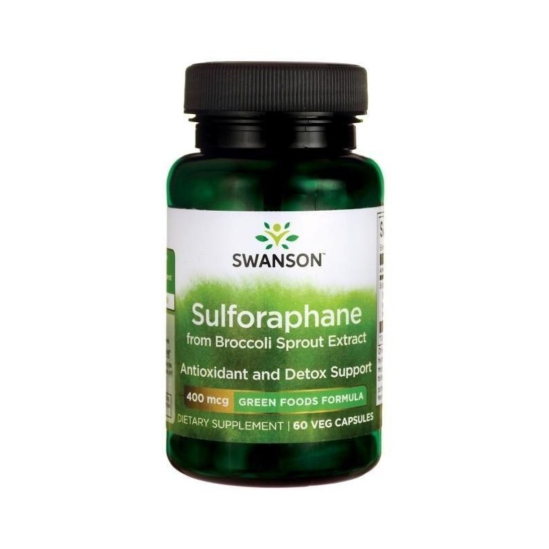 SWANSON Sulforaphane from Broccoli Sprout Extract - Sulforafan 400 mcg (60 kaps.)